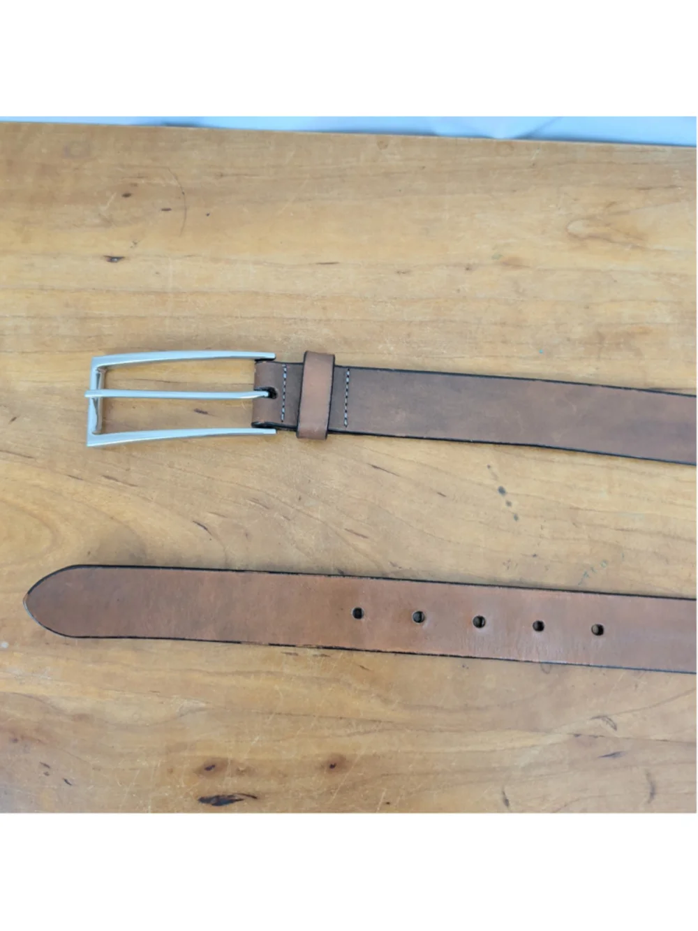 Gap Long Buckle Brown Leather Belt